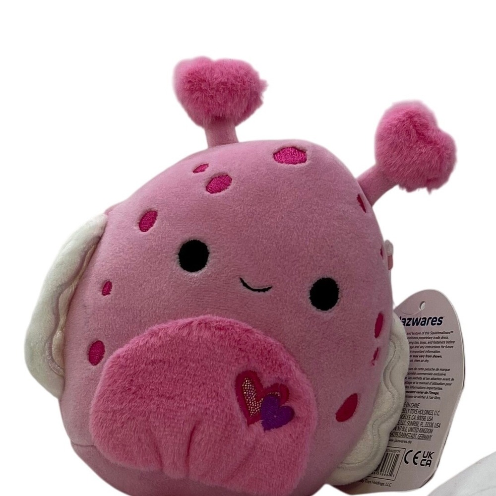 Squishmallows 6" Shabnam Pink Plush Valentines Alien with Hearts Stuffed Animal